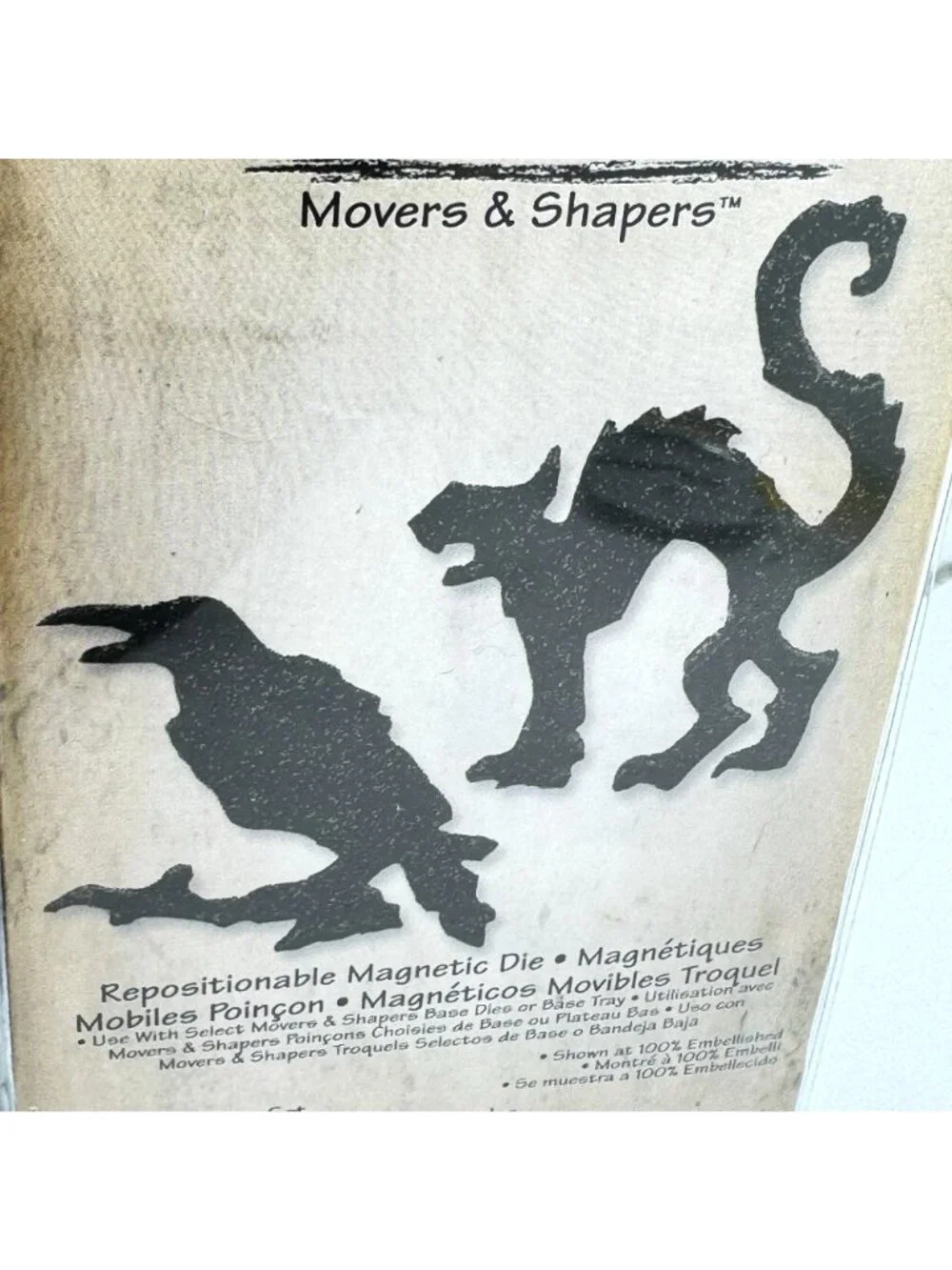 Tim Holtz Sizzix Movers & Shapers Mini Cat & Raven Magnetic Die Set